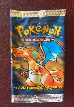 1999 Pokemon Trading Card Game TCG Base Set EMPTY Booster Pack Wrapper Charizard - Image 1