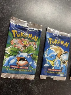 Shadowless Base Set Pack Wrappers Empty/Opened Pokemon Cards 1999 WOTC - Image 2