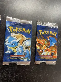 Shadowless Base Set Pack Wrappers Empty/Opened Pokemon Cards 1999 WOTC - Image 3