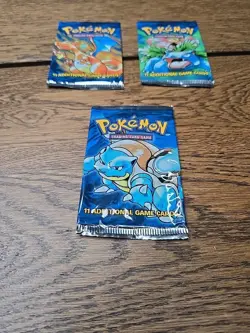EMPTY Pokemon Booster Vintage Pack Wrapper Charizard/Blastoise/Venusaur NO CARDS - Image 4