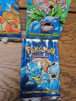 EMPTY Pokemon Booster Vintage Pack Wrapper Charizard/Blastoise/Venusaur NO CARDS - Image 4