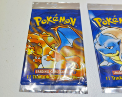 3 EMPTY Pokemon 1st Edition Shadowless Base Booster Packs - Full set - Image 2