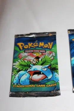 Set 3 Empty 1999 Pokemon Base Booster Wrappers Unlimited CCG Charizard RARE HTF - Image 4