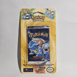 WOTC Base Set Empty BLISTER Blastoise Booster Pack No Pokemon Cards - Image 1