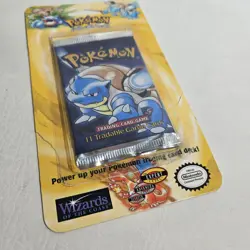 WOTC Base Set Empty BLISTER Blastoise Booster Pack No Pokemon Cards - Image 2