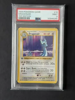 1999 Pokemon Base Set - Dragonair - 1st Edition - 18/102 - PSA 9 Mint - Image 1