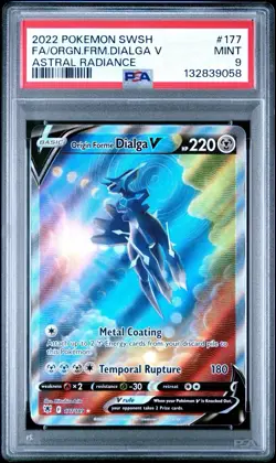 Pokemon TCG Origin Forme Dialga V 177/189 Astral Radiance Alt Art PSA 9 - Image 2