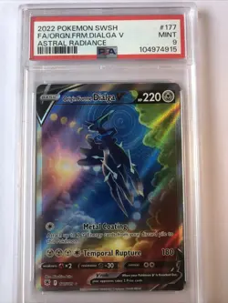 2022 Pokemon Sword & Shield Astral Radiance Origin Forme Dialga V #177/189 PSA 9 - Image 1