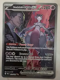 Pokemon Team Rocket's Mewtwo ex 231/182 SV10 Destined Rivals 280HP Holo Rare EX - Image 1