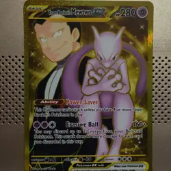 Pokemon Team Rocket's Mewtwo EX 240/182 Hyper Rare Holo 280HP Destined Rivals - Image 2