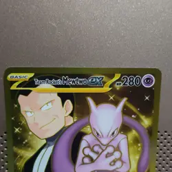 Pokemon Team Rocket's Mewtwo EX 240/182 Hyper Rare Holo 280HP Destined Rivals - Image 3