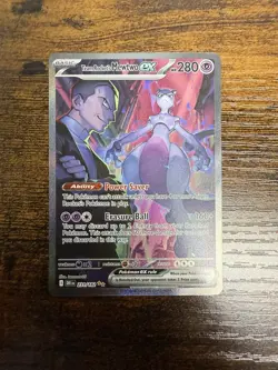 Pokemon Team Rocket's Mewtwo EX 231/182 SV10 Destined Rivals Holo 280HP Rare - Image 1