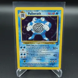 POKEMON CARD 2000 BASE SET 2 POLIWRATH HOLO 15/130 NM - LOT B - Image 1