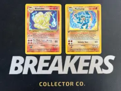 1999 Base Set Vintage Pokemon 2 Card Lot: Holo 1st Edition Machamp & Ninetales - Image 1