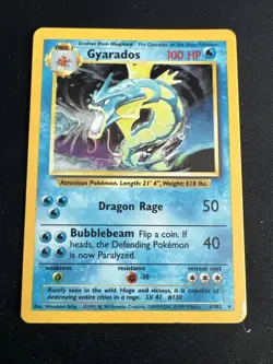 1999 Base Set Vintage Pokemon 2 Card Lot: Holo 1st Edition Machamp & Gyarados - Image 2