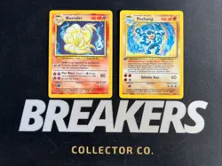 1999 Base Set Vintage Pokemon 2 Card Lot: Holo 1st Edition Machamp & Ninetales - Image 1