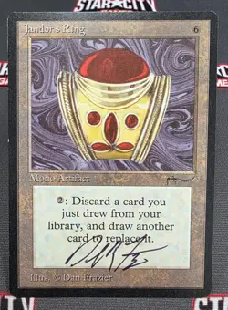 MTG Jandor's Ring- Signed -Arabian Nights Magic the Gathering Card # 064 - Image 1