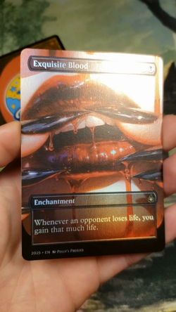 Exquisite Blood FOIL Proxy Playtest Card with Custom Fantasy Art - Image 2