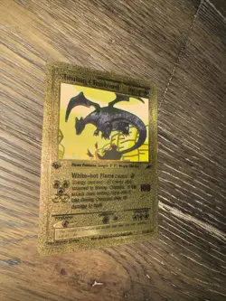Shining Charizard 107/105 Gold Foil Pokemon Card 1st Edition VGC Ungraded - Image 1