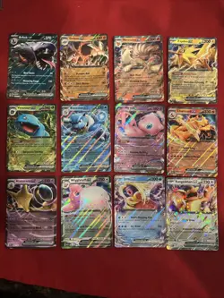 Pokemon 151 Complete Set of 12 EX (Double Rare) Cards NM English - Image 1