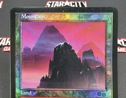 MTG FOIL Mountain- DAMAGED -Arena Promo Magic the Gathering Card # 005 - Image 3