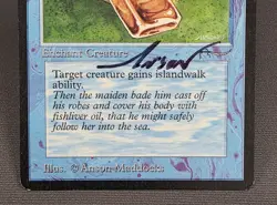 MTG Fishliver Oil (Light)- Signed -Arabian Nights Magic the Gathering Card # 013 - Image 4