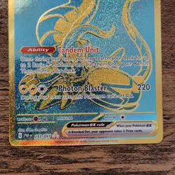 Miraidon ex 243/091 NM-M Hyper Rare Shiny Gold Pokemon SV Paldean Fates Card PSA - Image 3