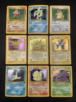 Vintage Holo Rare Pokemon Cards WOTC 1999 Base Set, Fossil, Jungle MP/HP Raichu - Image 1