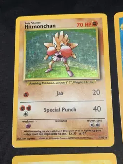 Vintage Holo Rare Pokemon Cards WOTC 1999 Base Set, Fossil, Jungle MP/HP Raichu - Image 2