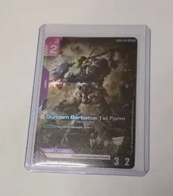 GUNDAM CARD GAME GD02 DUAL IMPACT GUNDAM BARBATOS 1ST FORM LR #054 HOLO - Image 1