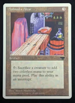 MTG Ashnod's Altar- DAMAGED -Chronicles Magic the Gathering Card # 92 - Image 1
