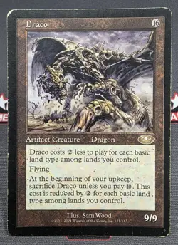 MTG Draco- DAMAGED -Planeshift Magic the Gathering Card # 131 - Image 1