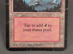 MTG Mountain (A)- DAMAGED -Alpha Magic the Gathering Card # 293 - Image 4