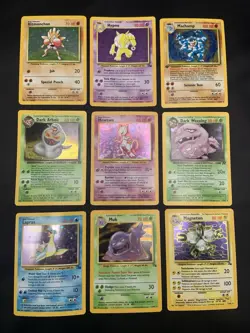 Vintage Pokemon Cards Holo Rare WOTC Lot Base Set, Rocket, Fossil - Mewtwo MP/HP - Image 1