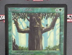 MTG Ironroot Treefolk- INKED -Beta Magic the Gathering Card # 204 - Image 3
