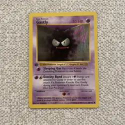 Ghastly 1st Edition TCG Base Set Shadowless 50/102 Pokemon Card Lp/Nm - Image 1