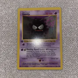 Ghastly 1st Edition TCG Base Set Shadowless 50/102 Pokemon Card Lp/Nm - Image 2