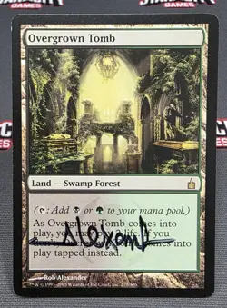 MTG Overgrown Tomb - Signed - Ravnica: City of Guilds Magic Card # 279 - Image 1