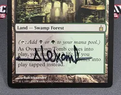 MTG Overgrown Tomb - Signed - Ravnica: City of Guilds Magic Card # 279 - Image 4