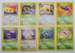 Pokemon TCG - Mixed Lot- 8 -Card UNCOMMON / COMMON Lot - WOTC - Vintage MP-LP - Image 1