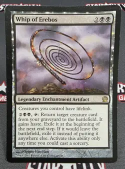 MTG Whip of Erebos- DAMAGED -Theros Magic the Gathering Card # 110 - Image 1