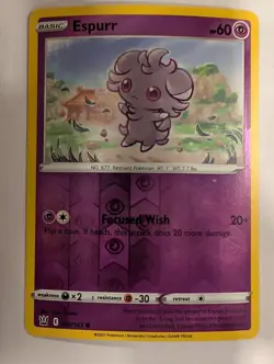 Espurr 060/163 - Battle Styles Reverse Pokemon Holo Foil Nice! - Image 1