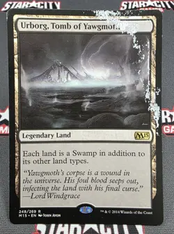MTG Urborg, Tomb of Yawgmoth- DAMAGED -Magic 2015 Magic the Gathering Card # 248 - Image 1