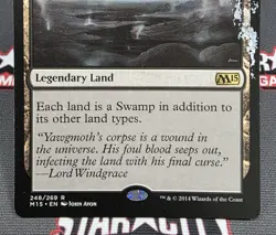 MTG Urborg, Tomb of Yawgmoth- DAMAGED -Magic 2015 Magic the Gathering Card # 248 - Image 4