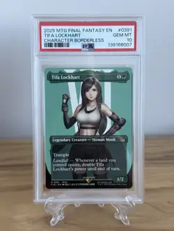 2025 MTG FINAL FANTASY CHARACTER BORDERLESS #0391 TIFA LOCKHART ~ PSA 10 ~ - Image 3