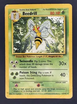 BEEDRILL - 17/102 - Base Set - Pokemon Card - Image 1