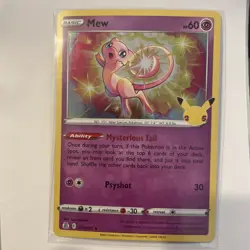 Mew ⭐ 011/025 Holo Rare Celebrations 2021 Pokemon NM - Image 2