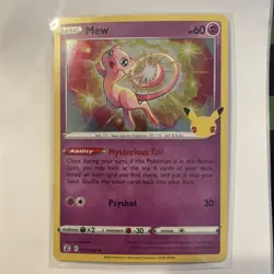 Mew ⭐ 011/025 Holo Rare Celebrations 2021 Pokemon NM - Image 3