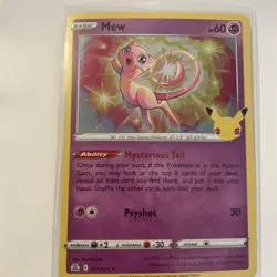 Mew ⭐ 011/025 Holo Rare Celebrations 2021 Pokemon NM - Image 4