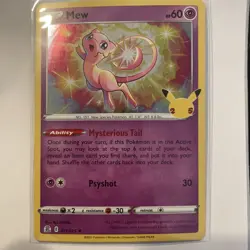Mew ⭐ 011/025 Holo Rare Celebrations 2021 Pokemon NM - Image 5